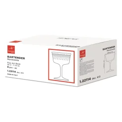 22 cl - Bormioli Rocco Bartender Novecento Calice Cocktail in Vetro - Set 6 Pezzi