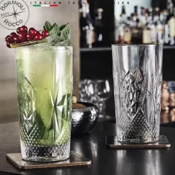 49 cl - Bormioli Rocco Bartender Stone Bicchiere Bibita in Vetro - Set 6 Pezzi