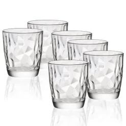 30.5 cl - Bormioli Rocco Diamond Bicchiere Acqua in Vetro - Set 6 Pezzi