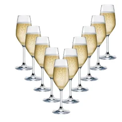 24 cl - Bormioli Rocco Divino Calice Flute in Vetro - Set 12 Pezzi