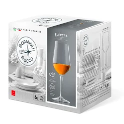 19 cl - Bormioli Rocco Electra Calice Vino Rosso in Vetro - Set 6 Pezzi