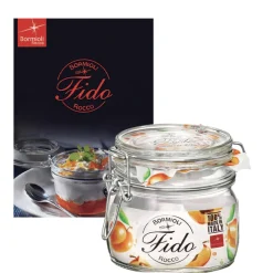 50 cl - Bormioli Rocco Fido Vasetto Ermetico In Vetro Con Ricettario Fido - Set 6 Pz