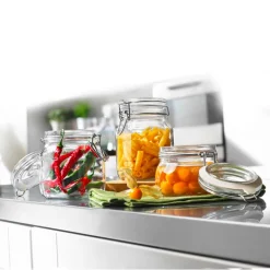 50 cl - Bormioli Rocco Fido Vasetto Ermetico Cilindrico In Vetro - Set 6 Pz