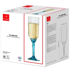 21 cl - Bormioli Rocco Florian Calice Flute in Vetro - Set 6 Pezzi