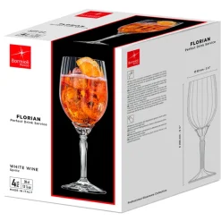 38 cl - Bormioli Rocco Florian Calice Vino Bianco in Vetro - Set 6 Pezzi