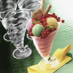 32 cl - Bormioli Rocco Fortuna Coppa Gelato in Vetro - Set 3 Pezzi