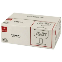 28 cl - Bormioli Rocco Graphica Coppa Dessert in Vetro Temperato - Set 6 Pezzi