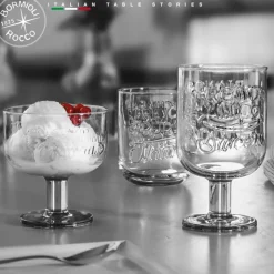 28 cl - Bormioli Rocco Graphica Coppa Dessert in Vetro Temperato - Set 6 Pezzi