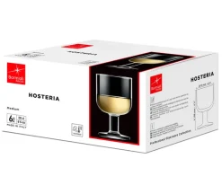 20 cl - Bormioli Rocco Hosteria Calice Vino Bianco in Vetro Temperato - Set 6 Pezzi