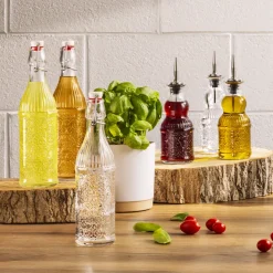 25 cl - Bormioli Rocco Italian Heritage Bottle With Glass Pouring Cap Set 12 Pcs