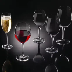 34.8 cl - Bormioli Rocco New Kalix Calice Vino Rosso in Vetro Temperato - Set 12 Pezzi