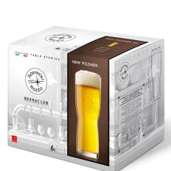58 cl - Bormioli Rocco New Pilsner Bicchiere Birra in Vetro - Set 6 Pezzi