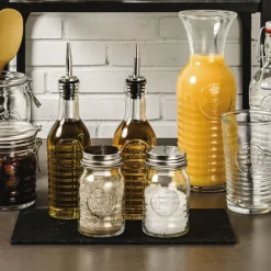 26.8 cl - Bormioli Rocco Officina 1825 Set Olio e Aceto in Vetro - Set 2 Pezzi