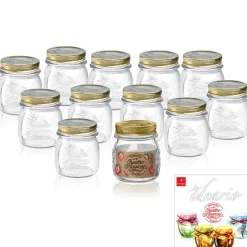25 cl - Bormioli Rocco Quattro Stagioni Vasetto Con Ricettario - Set 12 Pz