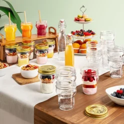 27.5 cl - Bormioli Rocco Quattro Stagioni Vasetto Impilabile In Vetro Senza Capsula - Set 6 Pz