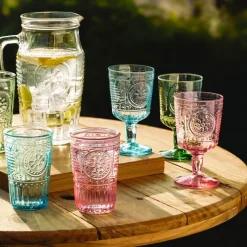 47.5 cl - Bormioli Rocco Romantic Bicchiere Bibita in Vetro Temperato - Set 4 Pezzi