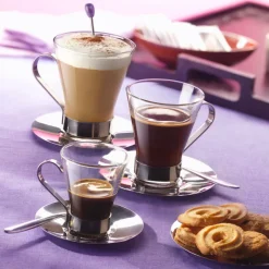 11 cl - Bormioli Rocco Ypsilon Tazzina Caffé in Vetro Temperato - Set 3 Pezzi