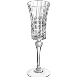 15 cl - Cristal D'Arques Lady Diamond Calice Flute in Vetro - Set 6 Pezzi