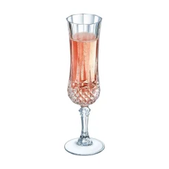 14 cl - Cristal D'Arques Longchamp Calice Flute in Vetro - Set 6 Pezzi