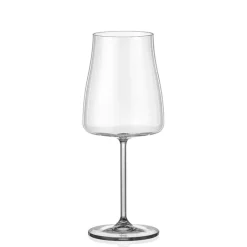 40 cl - Crystalex Bohemia Alex Calice Vino Bianco in Vetro - Set 6 Pezzi