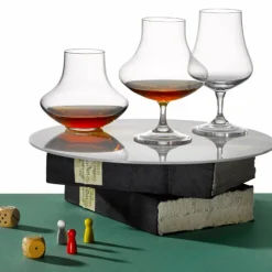15 cl - Crystalex Bohemia Serious Calice Cognac In Vetro - Set 2 Pz