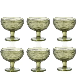 29 cl - Diamante Coppa Dessert in Vetro - Set 6 Pezzi