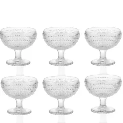 29 cl - Diamante Coppa Dessert in Vetro - Set 6 Pezzi