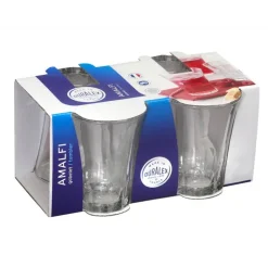 21 cl - Duralex Amalfi Bicchieri Acqua In Vetro Temperato - Set 4 Pz