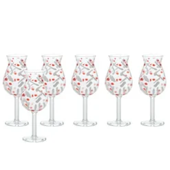 7 cl - Fantasia 2 Calice Liquore in Vetro Borosilicato - Set 6 Pezzi