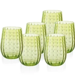40 cl - Goccia Bicchiere Acqua in Vetro - Set 6 Pezzi