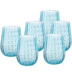 40 cl - Goccia Bicchiere Acqua in Vetro - Set 6 Pezzi