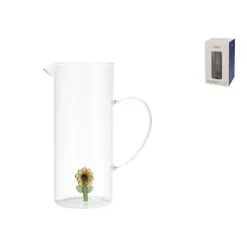 150 cl - H&H Brocca Con Decoro In Vetro Borosilicato