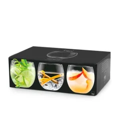 46 cl - H&H Bubbly Bicchiere Acqua in Vetro - Set 6 Pezzi