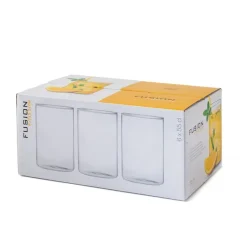 55 cl - H&H Fusion Bicchiere Bibita In Vetro Borosilicato - Set 6 Pz