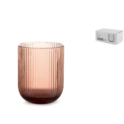 28 cl - H&H Peony Bicchiere Acqua In Vetro - Set 6 Pz