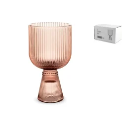 27 cl - H&H Peony Calice Multiuso In Vetro - Set 6 Pz
