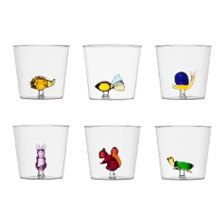 30 cl - Ichendorf Animal Farm Bicchiere Acqua in Vetro Borosilicato - Set 6 Pz
