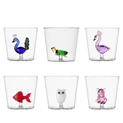 30 cl - Ichendorf Animal Farm Bicchiere Acqua in Vetro Borosilicato - Set 6 Pz