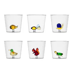 30 cl - Ichendorf Animal Farm Bicchiere Acqua in Vetro Borosilicato - Set 6 Pz