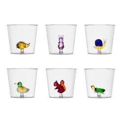 30 cl - Ichendorf Animal Farm Bicchiere Acqua in Vetro Borosilicato - Set 6 Pz