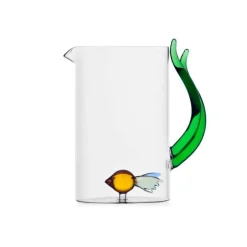 145 cl - Ichendorf Animal Farm Brocca Pesce Con Alga in Vetro Borosilicato
