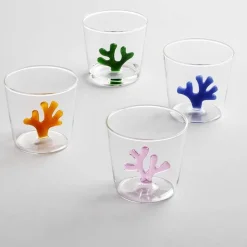 30 cl - Ichendorf Coral Reef Bicchiere Acqua Corallo in Vetro Borosilicato - Set 6 Pezzi