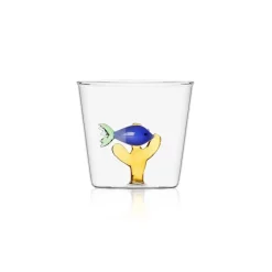 30 cl - Ichendorf Marine Garden Bicchiere Acqua Pesci Con Alghe in Vetro Borosilicato - Set 6 Pezzi
