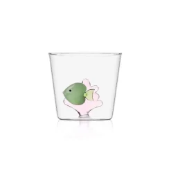 30 cl - Ichendorf Marine Garden Bicchiere Acqua Pesce Con Alga in Vetro Borosilicato