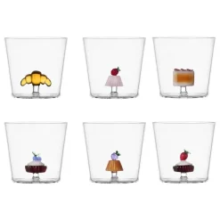 30 cl - Ichendorf Pâtisserie Tumbler Bicchiere Acqua In Vetro Borosilicato - Set 6 Pz