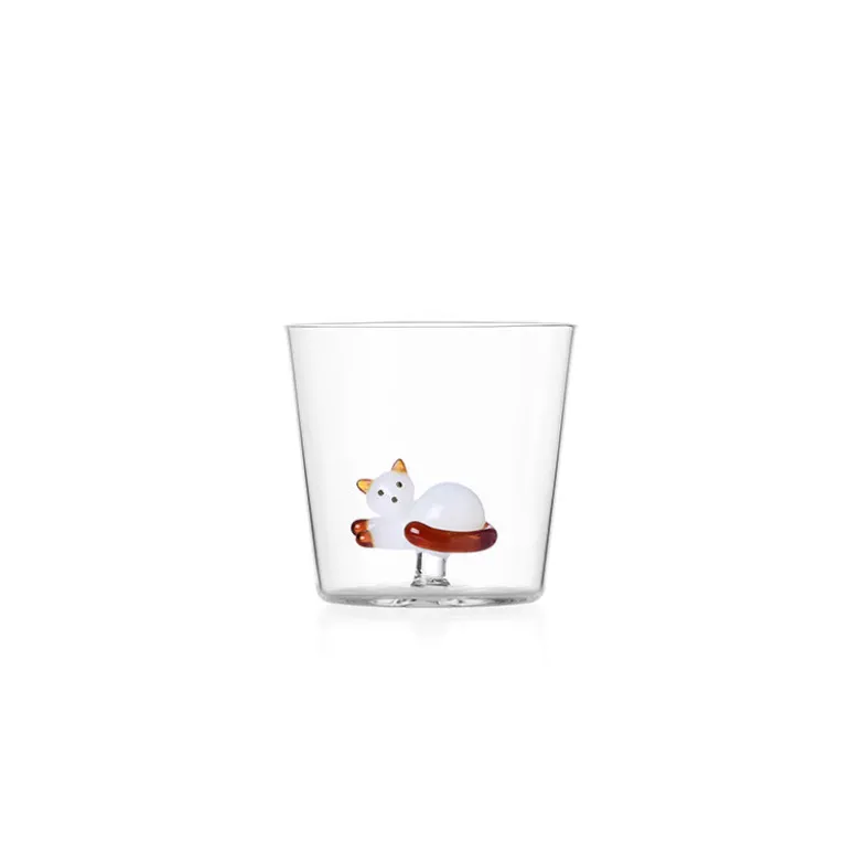 30 cl - Ichendorf Tabby Cat Bicchiere Acqua Gatti in Vetro Borosilicato - Set 6 Pezzi
