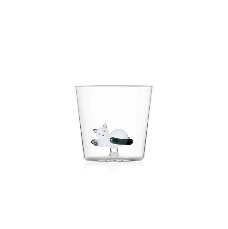 30 cl - Ichendorf Tabby Cat Bicchiere Acqua Gatti in Vetro Borosilicato - Set 6 Pezzi