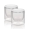 19 cl - Ilsa Bicchierino Caffé Doppia Parete in Vetro Borosilicato - Set 2 Pezzi
