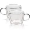 32 cl - Ilsa Tazza Cappuccino Doppia Parete in Vetro Borosilicato - Set 2 Pezzi