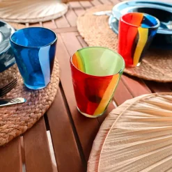 31 cl - Italesse Amazonicos Bicchiere Acqua In Vetro Soffiato a Bocca Set 6 Pz